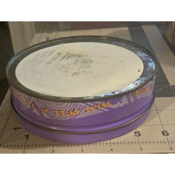 Vintage 90s/2000s? Wonka Purple Lolly Candy 6" Round Metal Tin Pure Imagination - Picture 9 of 10